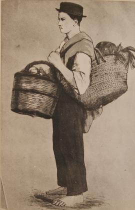 Old Costumes - Vegetable seller - Image for the National Lottery tickets