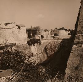Stone Bridge in Main Ditch and St. James' Bastion - ca 1974