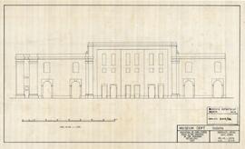 Elevation of Corn Stores prior to the erection of the Verandah - Victualling Yard