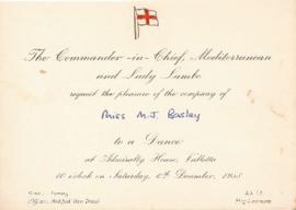 Commander-in-Chief Mediterranean invitation