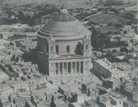 Aerial shot of Mosta church