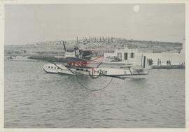 An Italian passenger plane at Marsaxlokk