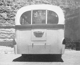 Post Rebuild Exam rear view of the 3rd generation of bus 1959