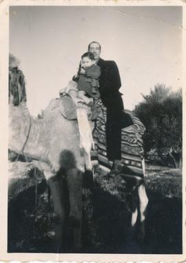 Maurice and George Despott on a camel