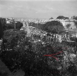 Archbishop Gonzi entering Floriana