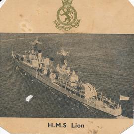 HMS Lion with crest