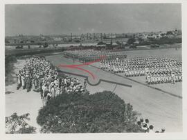 Parade during King George IV's birthday celebrations at Marsa