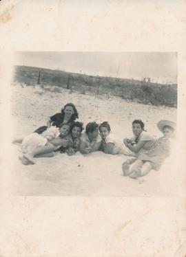 A group of female teachers at the beach