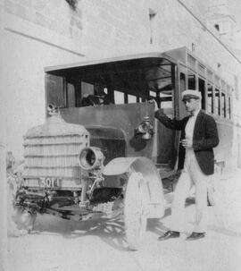 Bus 301 in Mellieha with unknown man