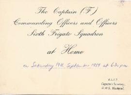 Sixth Frigate Squadron invitation