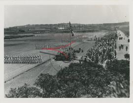 Parade during King George IV's birthday celebrations at Marsa