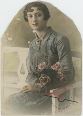 Photo of a woman with flowers