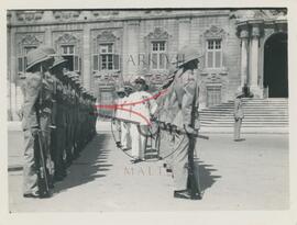 Parade in front of Castille square during Greek fleet's visit to Malta