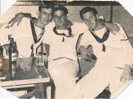 Arthur Wait with two sailors