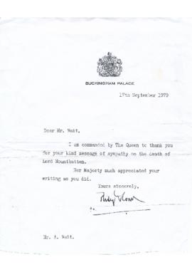 Buckingham Palace letter