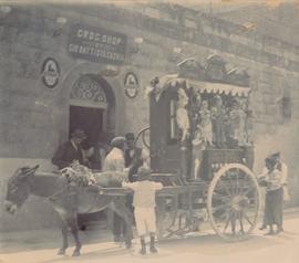 A terramaxka in front of a grog shop