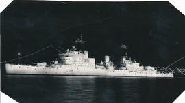 HMS Lion at night