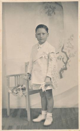 Maurice Despott in his Holy Communion attire