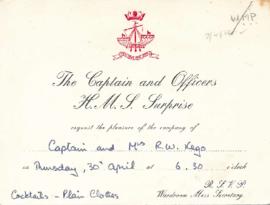 H.M.S. Surprise invitation