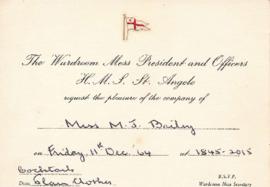 H.M.S. St Angelo invitation