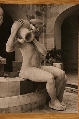 Auberge de Castille - Detail of Fountain in Courtyard - 1973