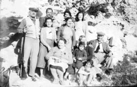 The Pizzuto family and relatives outside the Pizzuto family cave at Dingli Cliffs