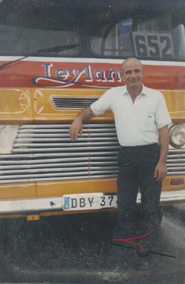 Alfred Formosa with a Maltese bus