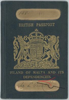 British Passport of Mr Lawrence Grixti