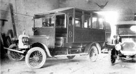 Bus 270 and car 301 inside the Red Wheel Garage, Sliema