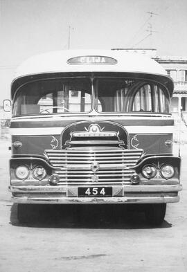 Post Rebuild Exam front view of the 3rd generation of bus 454