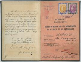 British Passport of Mr Lawrence Grixti