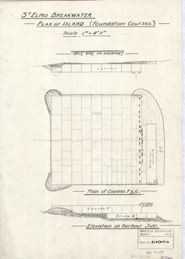 St Elmo Breakwater - Plan of Island (Foundation Courses)