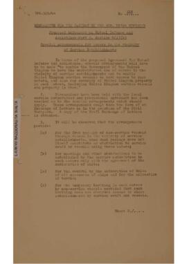 Proposed Agreement on Mutual Defence and Assistance - Part 3, Section 4(1) (b).  Special Arrangements for waters in the vicinity of Service Establishments