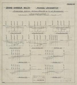 Grand Harbour Malta - Ricasoli Breakwater - Excavation between Sections 130 & 150 on C.L. of Breakwater