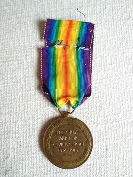 Reverse of Victory Medal awarded to Anthony Joseph Gatt