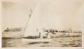 Two men sailing off Tower Road, Sliema
