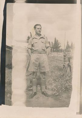 Henry Louis Gatt on an encampment during his posting in Palestine