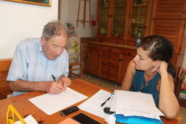Giovanni Fragapane and interviewer Irene Sestili