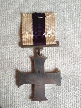 Reverse of Military Cross awarded to Anthony Joseph Gatt