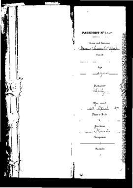 Passport Application of Alfred Maria Carmela