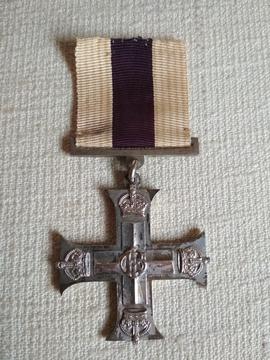 Obverse of Military Cross awarded to Anthony Joseph Gatt