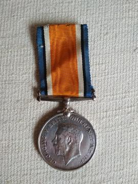 Obverse of British War Medal awarded to Anthony Joseph Gatt