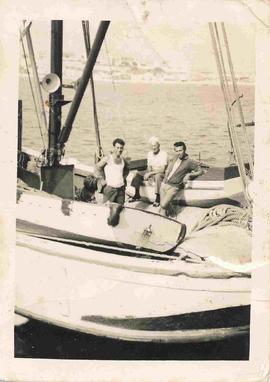 Salvatore Davì and crew on a fishing vessel