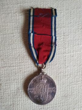 Reverse of King George V Silver Jubilee Medal awarded to Anthony Joseph Gatt