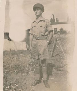 Henry Louis Gatt on an encampment during his posting in Palestine