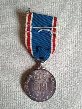 Reverse of King George VI Coronation Medal awarded to Anthony Joseph Gatt