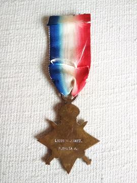 Reverse of 1914-15 Star awarded to Anthony Joseph Gatt