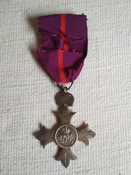 Reverse of Officer of the Most Excellent Order of the British Empire (OBE), Military, awarded to ...