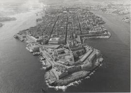 An aerial view of Valletta
