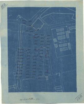 Blue print of the site plan of the proposed P.W. Workshops on tenements no 985 and 1090 in road t...